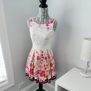 Max and Cleo Floral Pleated A-line Dress 2